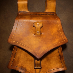 Tan belt bag for Renaissance or Armor accessory.